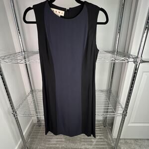 MARNI-Women’s Black/Navy-Sleeveless Dress-Size 40-Made In Italy